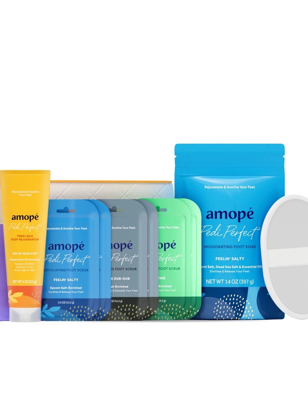 Amope Pampering Kit, 10 PIECE SET! Bag INCLUDED! Exfoliate Scrub Pedicure BNiB!
